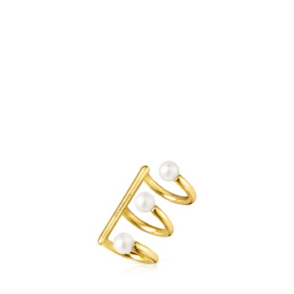 Nocturne Earcuff in Silver Vermeil with Pearls